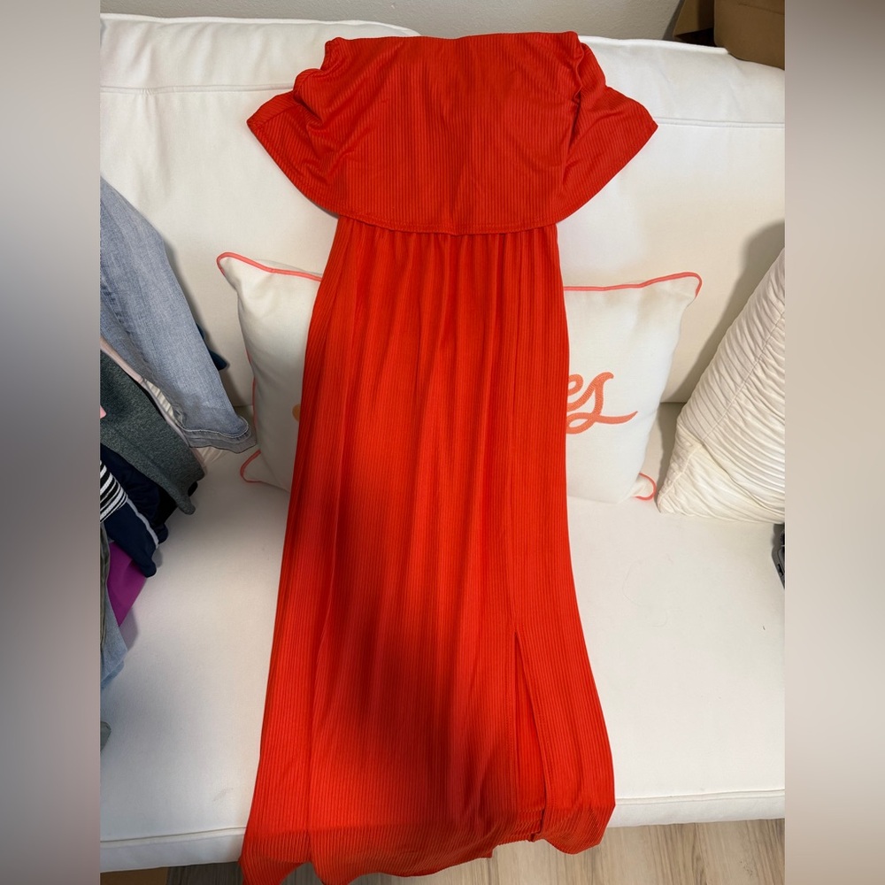 Vibrant Red Maxi Dress